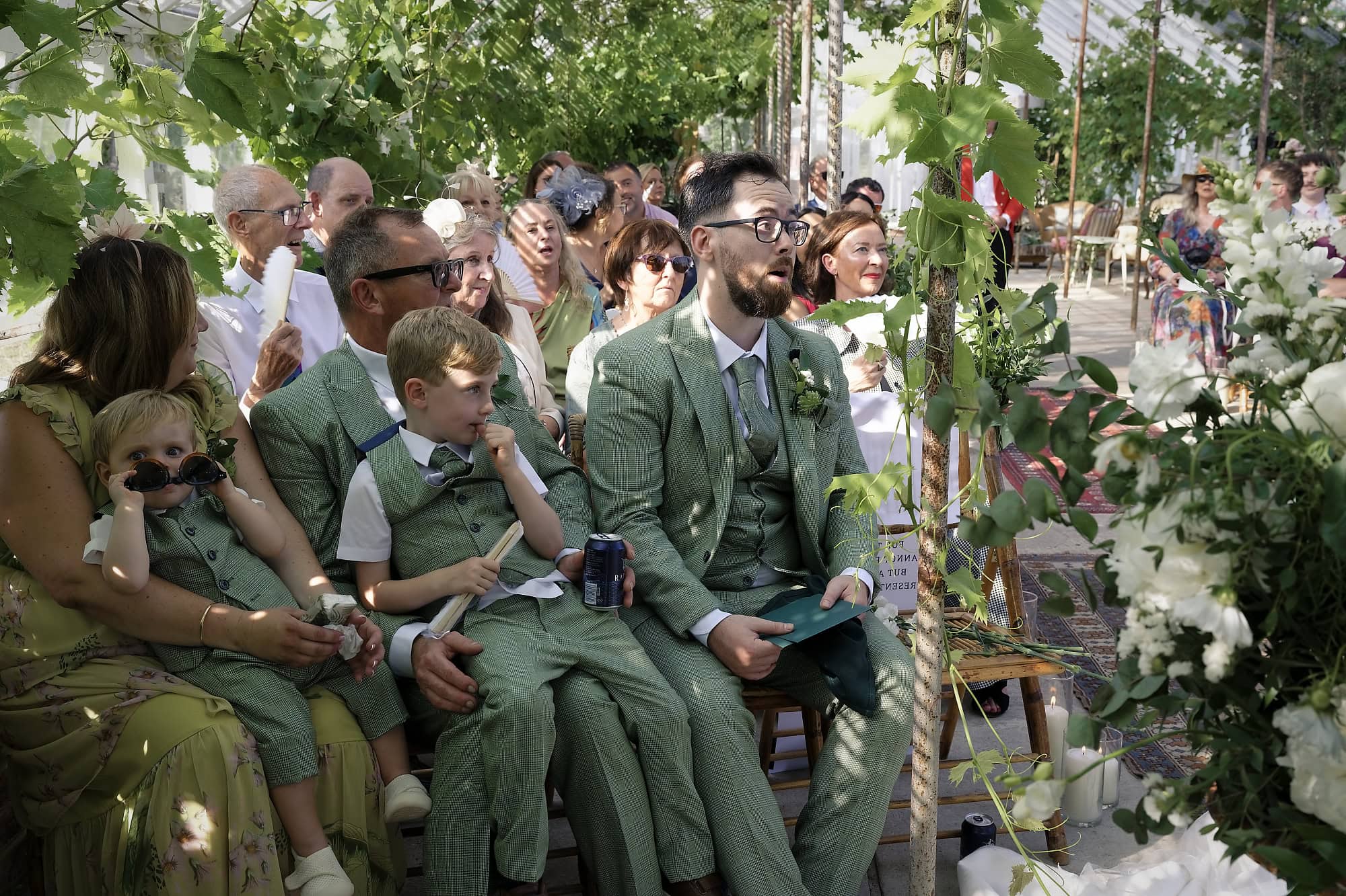 Best man looking concerned when tricked into thinking he should have the wedding rings